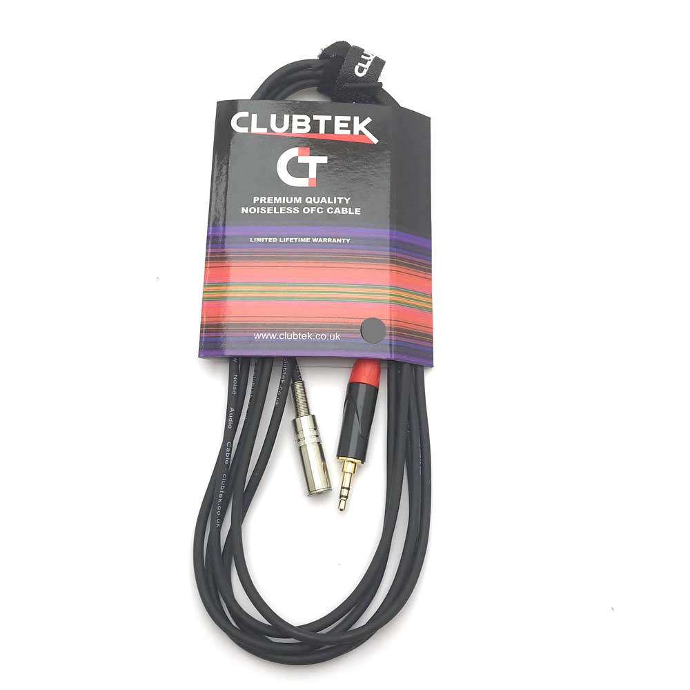 Clubtek 3.5mm Jack Plug to Socket Cable High Quality Extension Lead 3M