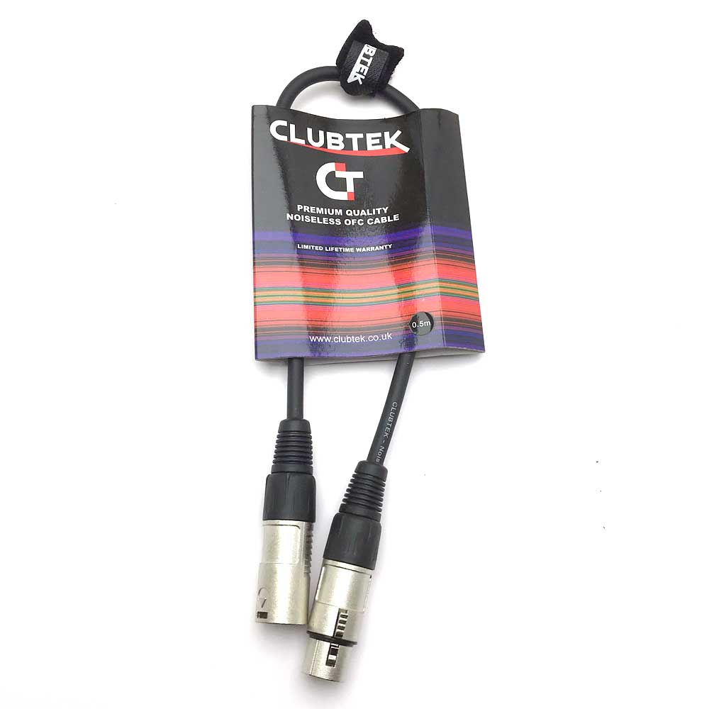 Clubtek XLR Cable 0.5M High Quality Audio Lead
