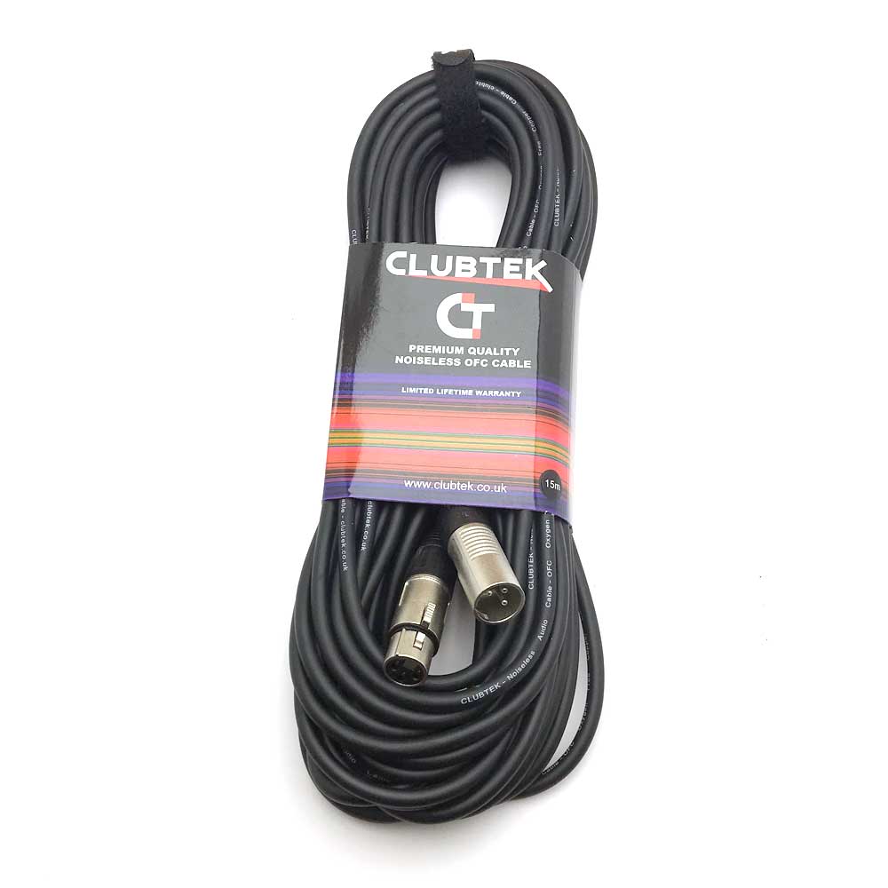 Clubtek XLR Cable 15M Microphone/Balanced Audio Lead