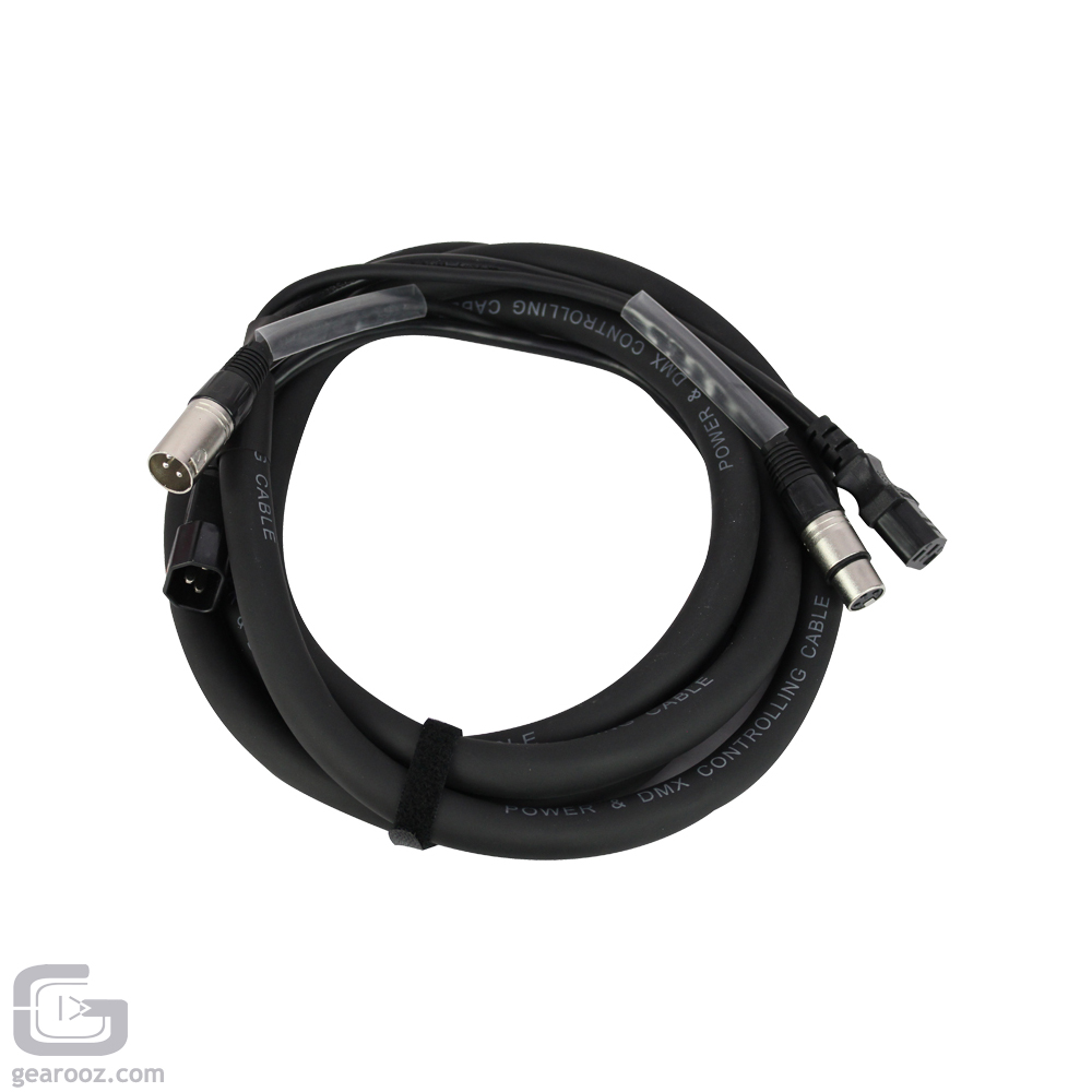 LEDJ Combi XLR to 3 Pin DMX Cable Lead 10M