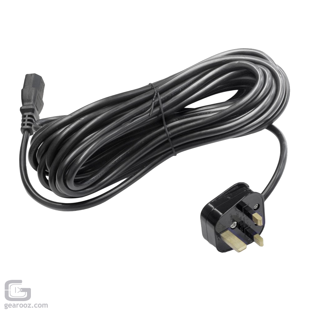 Power IEC 10A Black Kettle Lead Cable 5M