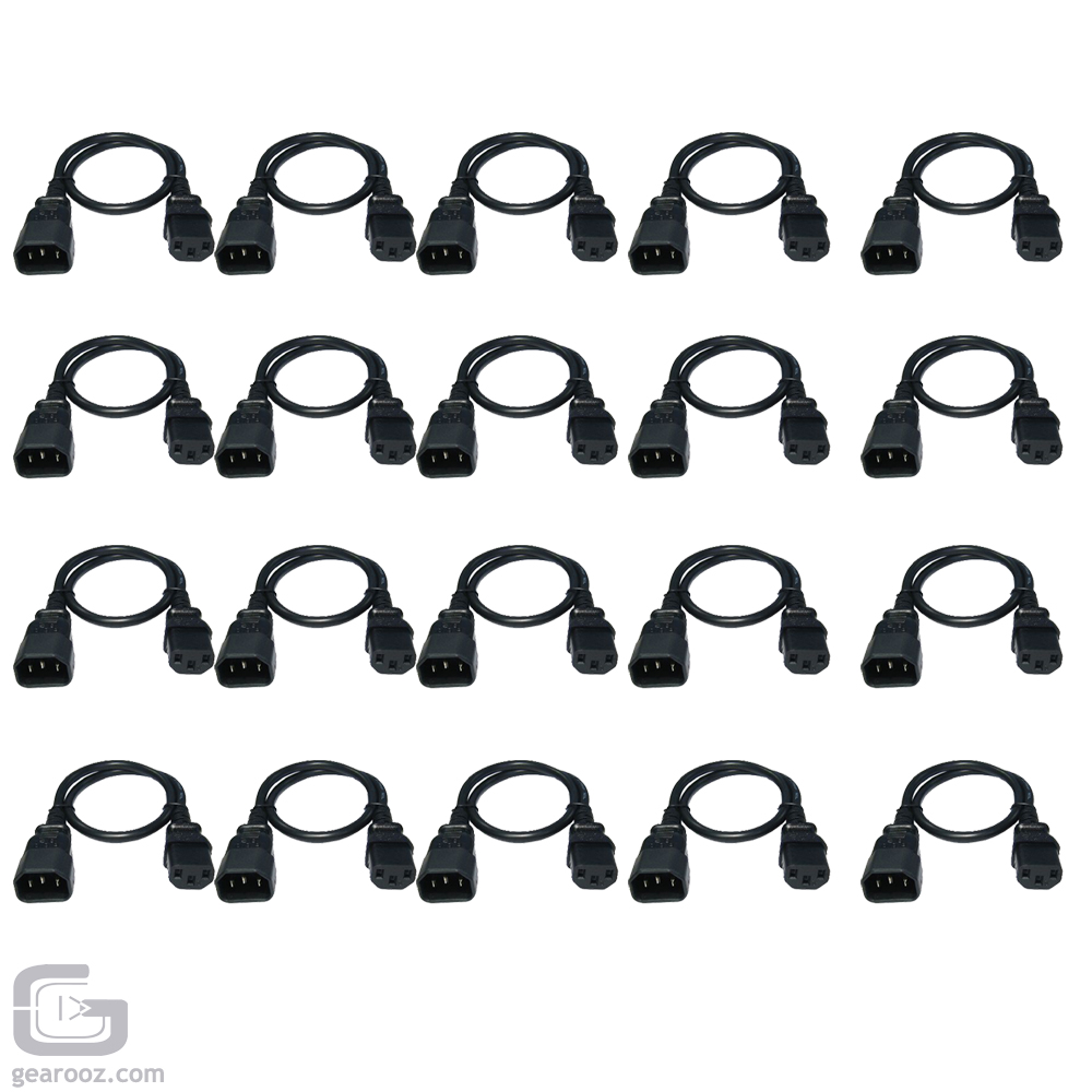 IEC Extension Cable Male to Female Power Link Lead 1M - 20 Pack