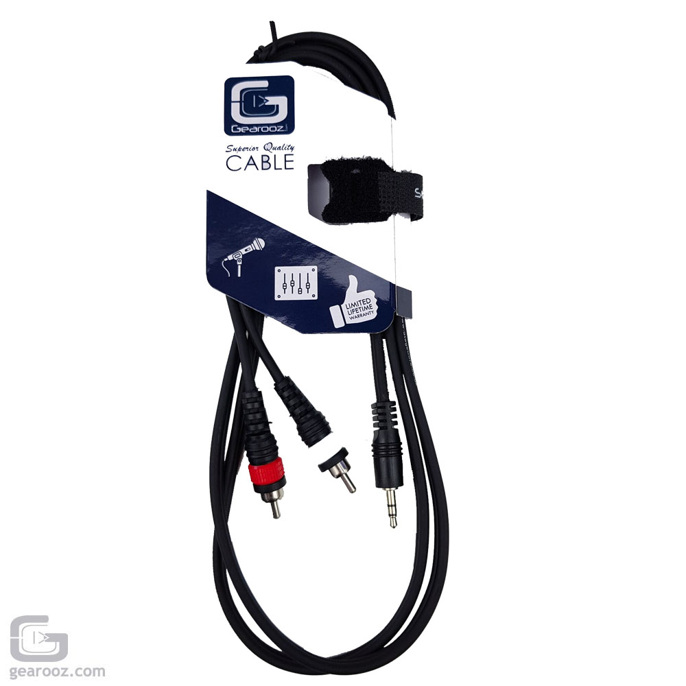 Clubtek Twin Phono To 3.5mm Jack Basic Cable 1M
