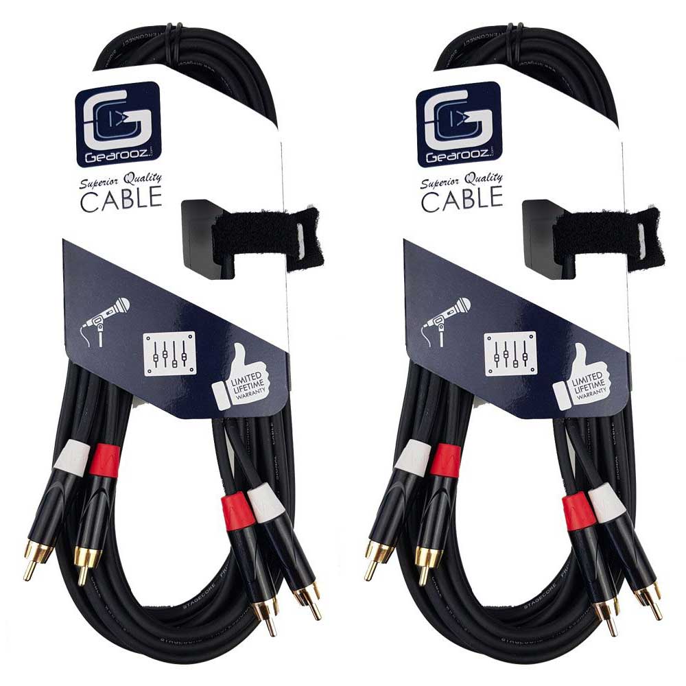 Clubtek RCA Phono Cable High Quality Audio Lead 3M Pack of 2